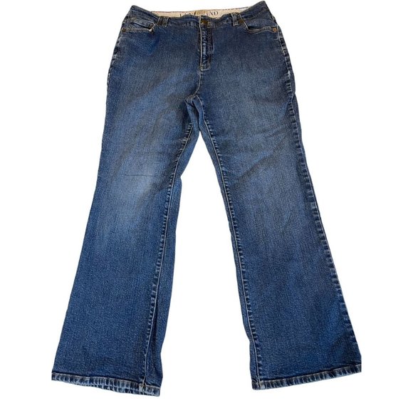 Lands End Women Vintage 1980s Jeans Boot Cut Original Fit Classic Waist Blue 16P - Picture 1 of 9